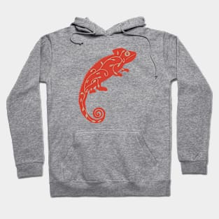 Orange gecko with pattern Hoodie